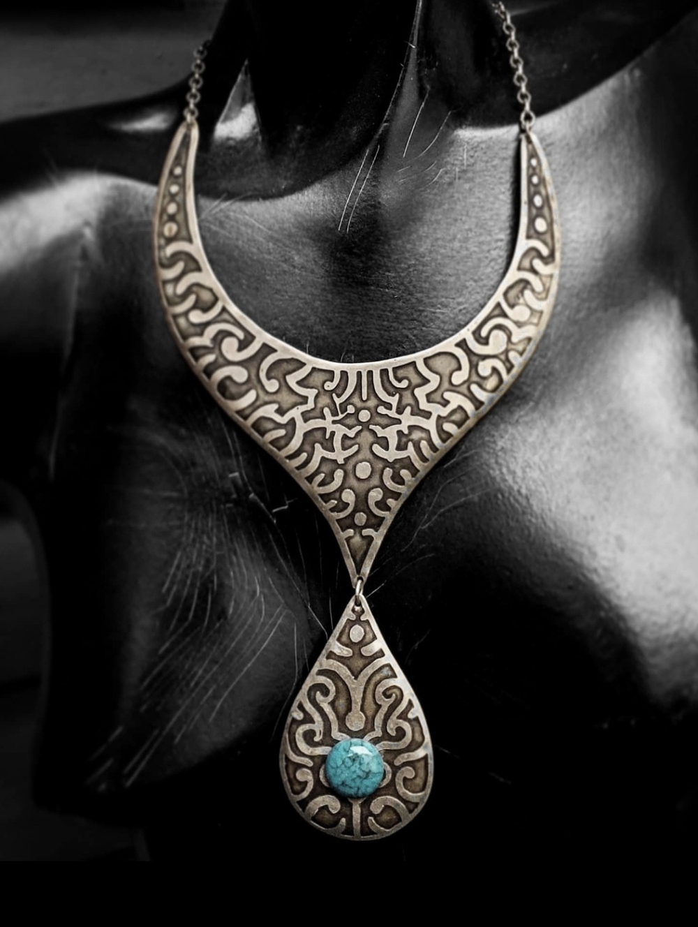 Vintage Warrior Woman Collar Necklace